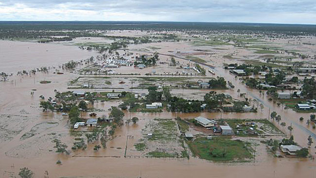 Qld Floods 2010. flood-qld-town